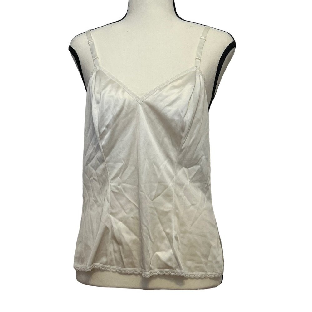 Vintage Adonna for JCPenny Slip Cami, White, Size: 36